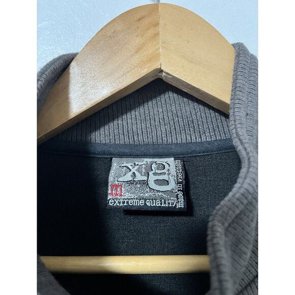 XG Extreme Men’s Full Zip Crest Graphic Sweatshirt Size M Gray Y2K Skater Grunge - Picture 7 of 10